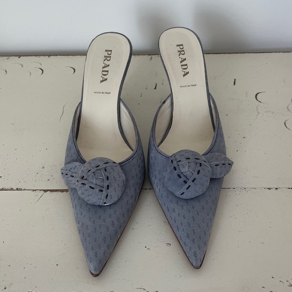 PRADA KITTEN HEELS - MATILDA DJERF INSPIRED - FLOWER - Picture 2 of 9